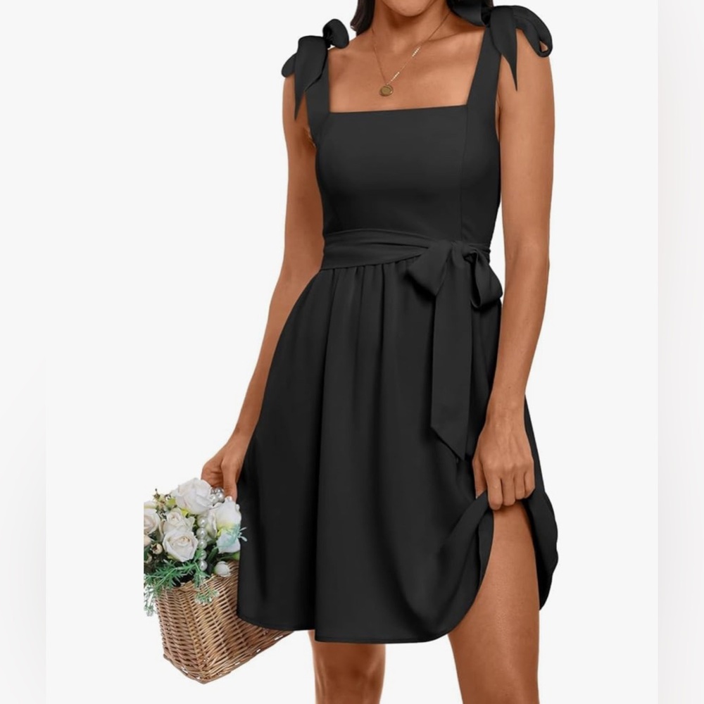 NWOT - Elegant Black Sleeveless Dress